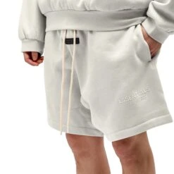 Fear Of God Essentials Silver Cloud Shorts (FW23) 9 Fear Of God Essentials Silver Cloud Shorts (FW23) -Creps Lockers fear of god essentials silver cloud shorts fw23 160bt232002f model detail