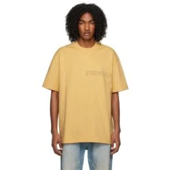Fear Of God Essentials SS Light Tuscan T Shirt (SS23) 8 Fear Of God Essentials SS Light Tuscan T Shirt (SS23) -Creps Lockers fear of god essentials ss light tuscan t shirt ss23 model front