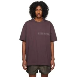 Fear Of God Essentials SS Plum T Shirt (SS23) 8 Fear Of God Essentials SS Plum T Shirt (SS23) -Creps Lockers fear of god essentials ss plum t shirt ss23 model front 1