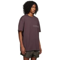 Fear Of God Essentials SS Plum T Shirt (SS23) 7 Fear Of God Essentials SS Plum T Shirt (SS23) -Creps Lockers fear of god essentials ss plum t shirt ss23 model front