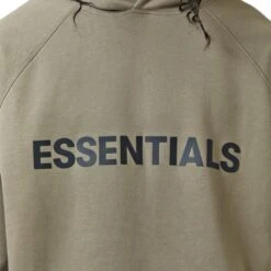 Fear Of God Essentials Taupe Hoodie -Creps Lockers fear of god essentials taupe hoodie model chest