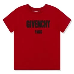 Preloved - Givenchy Paris Logo Red Black Kids T Shirt