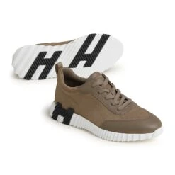 Hermès Paris Bouncing Calf Sneaker Etoupe -Creps Lockers hermes paris bouncing calf sneaker etoupe h231763zhx3400 sole side