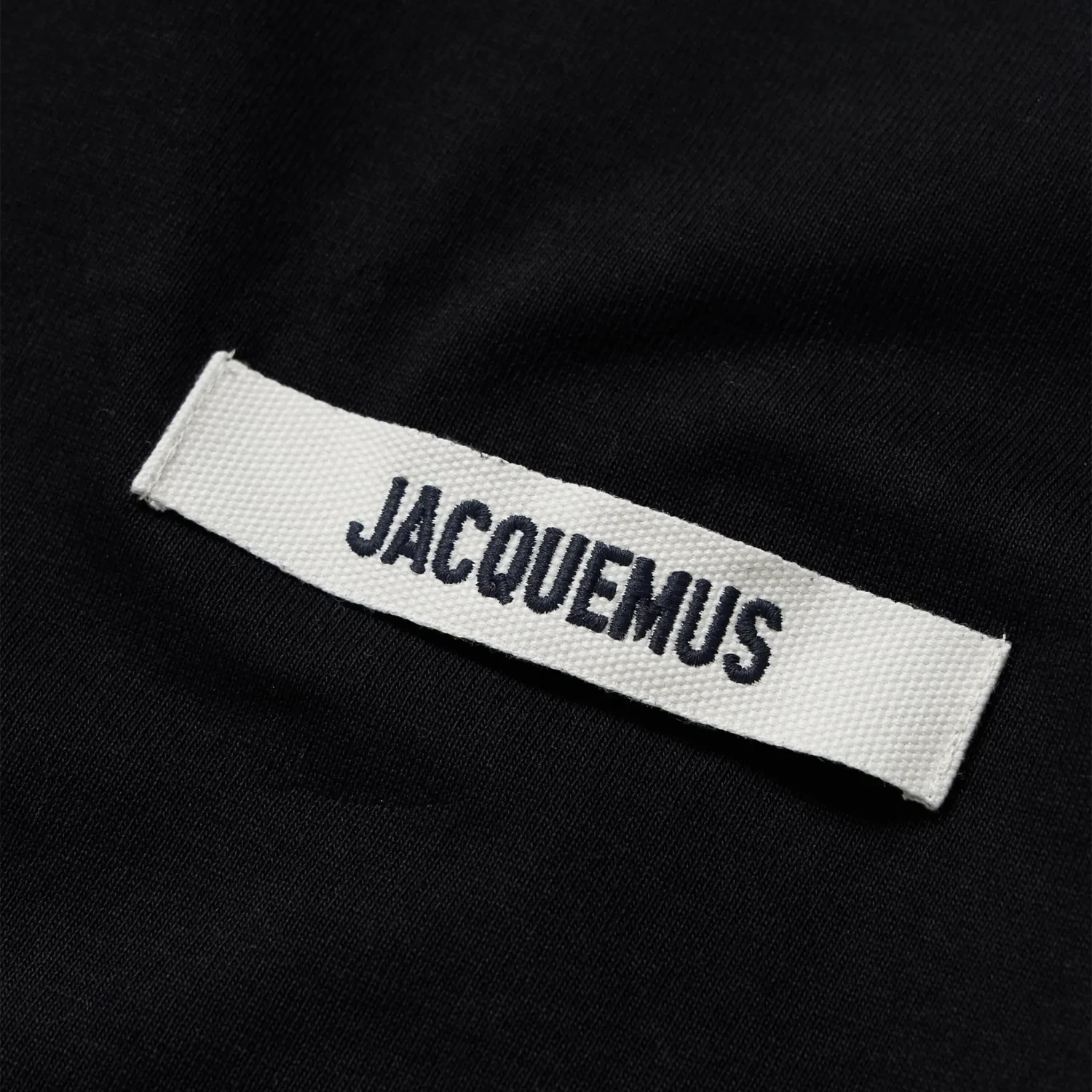 Jacquemus Grosgrain Brand Logo Tab Black T Shirt 4 Jacquemus Grosgrain Brand Logo Tab Black T Shirt - Image 4