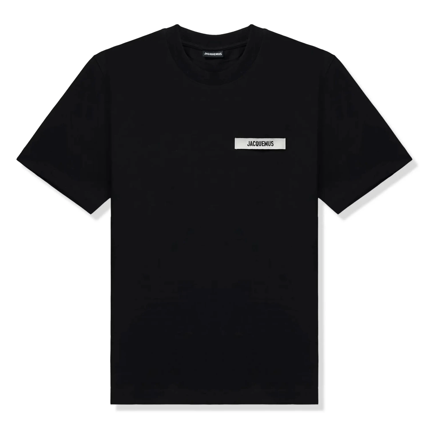 Jacquemus Grosgrain Brand Logo Tab Black T Shirt 1 Jacquemus Grosgrain Brand Logo Tab Black T Shirt
