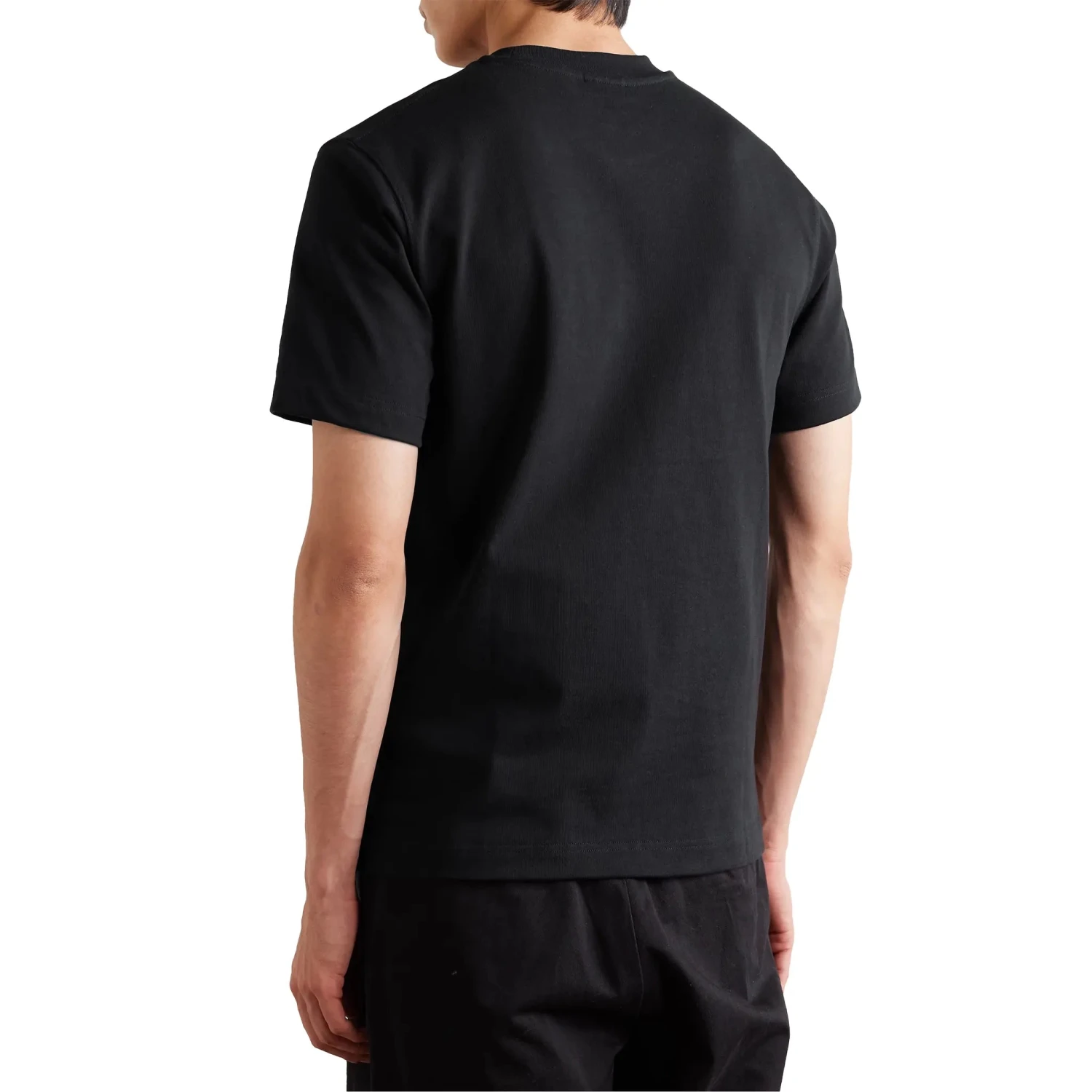 Jacquemus Grosgrain Brand Logo Tab Black T Shirt 2 Jacquemus Grosgrain Brand Logo Tab Black T Shirt - Image 2