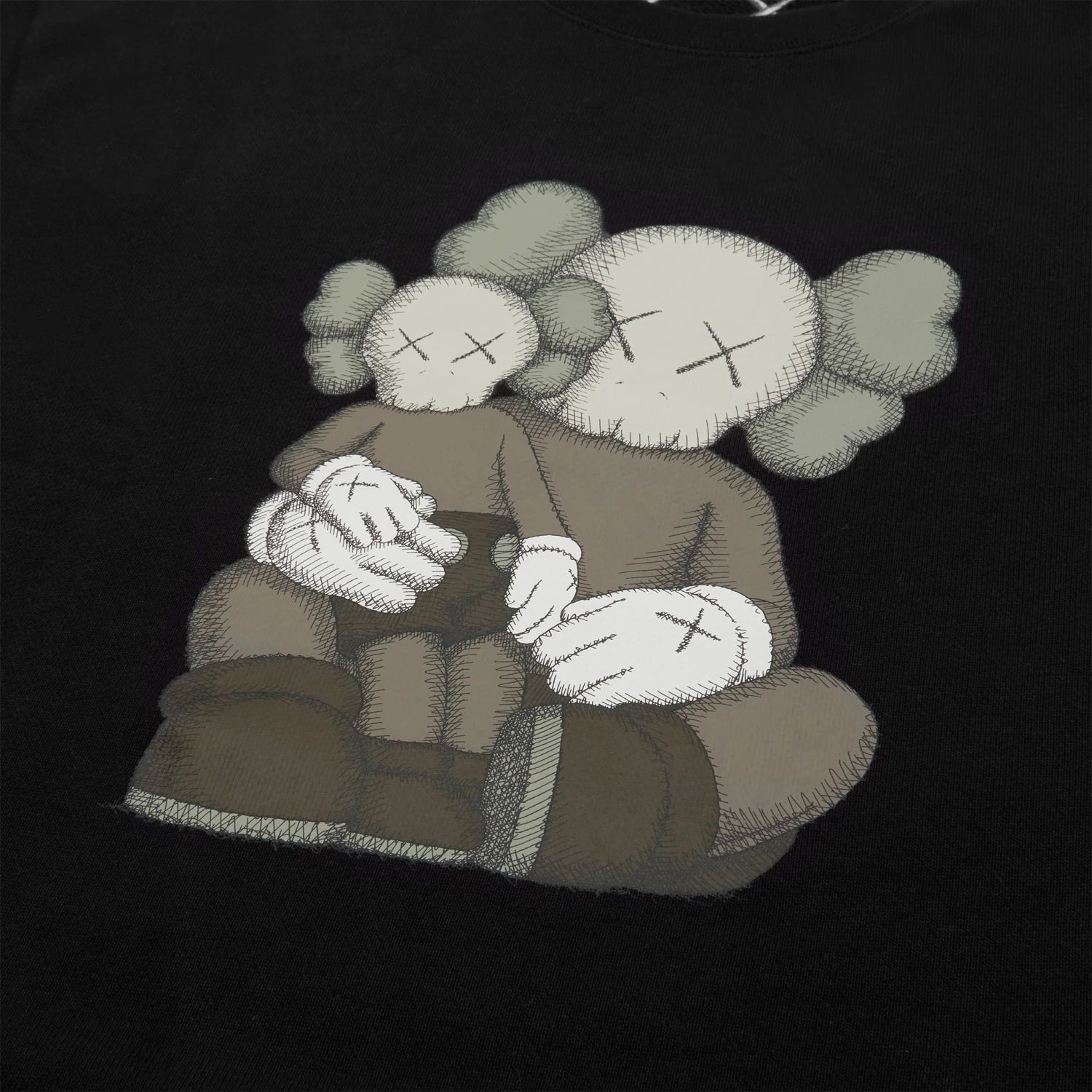 Kaws X Uniqlo UT Graphic Black Sweatshirt 3 Kaws X Uniqlo UT Graphic Black Sweatshirt - Image 3