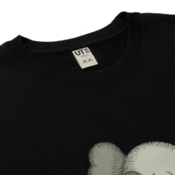 Kaws X Uniqlo UT Graphic Black Sweatshirt 9 Kaws X Uniqlo UT Graphic Black Sweatshirt -Creps Lockers kaws x uniqlo ut graphic black sweatshirt 467773 neck