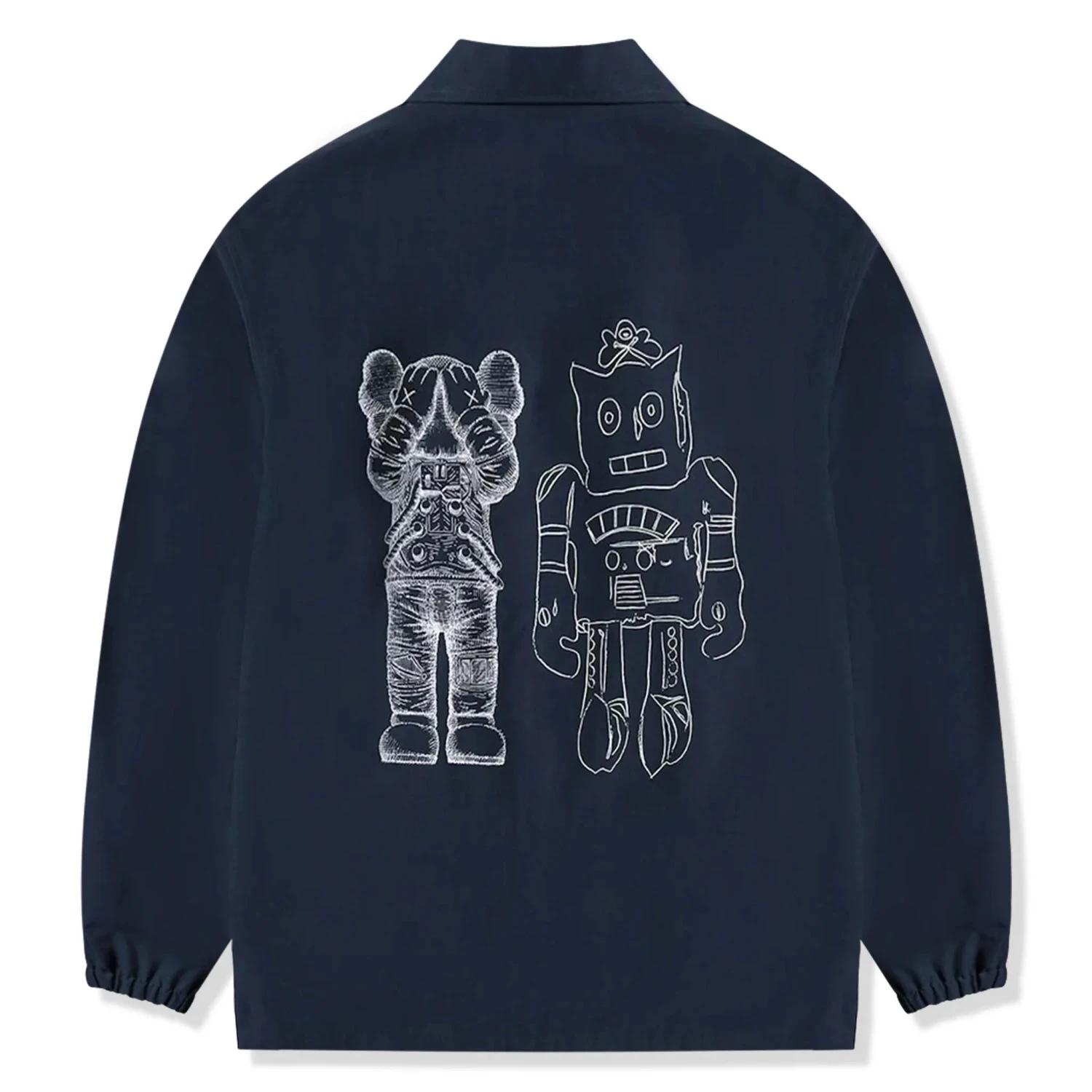 Kaws X Uniqlo Warhol Coach Navy Jacket 2 Kaws X Uniqlo Warhol Coach Navy Jacket - Image 2