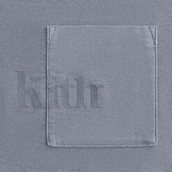 Kith Quinn Light Indigo T Shirt -Creps Lockers kith quinn light indigo t shirt khm031086 415logo