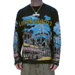 Last Lesson Carnival Black L/S T Shirt -Creps Lockers last lesson carnival black t shirt front 731f116b f199 41f8 afef 2a6cd341838c