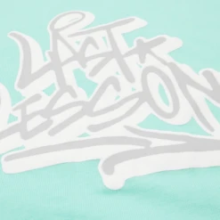 Last Lesson Graffiti 3 Layer Green T Shirt -Creps Lockers last lesson graffiti 3 layer green t shirt detailed logo