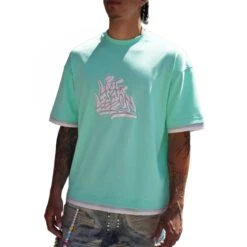 Last Lesson Graffiti 3 Layer Green T Shirt -Creps Lockers last lesson graffiti 3 layer green t shirt front 74a90503 9795 43d6 8211 c395c9d46f08