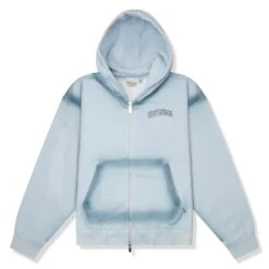 Last Lesson Sprayed Blue Hoodie