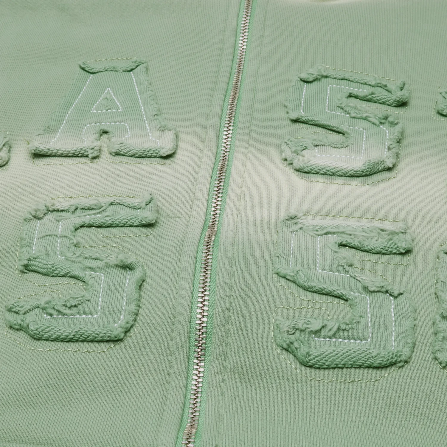 Last Lesson Washed Applique Green Hoodie 3 Last Lesson Washed Applique Green Hoodie - Image 3