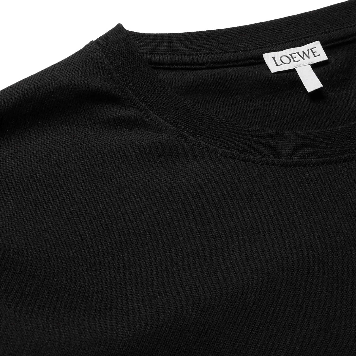 Loewe Anagram Chest Logo Black T Shirt 5 Loewe Anagram Chest Logo Black T Shirt - Image 5