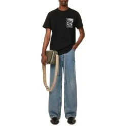 Loewe Anagram Fake Pocket Black T Shirt -Creps Lockers loewe anagram fake pocket black t shirt h526y22x25 1100 full mpdel