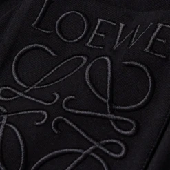 Loewe Relaxed Fit Black T Shirt -Creps Lockers loewe relaxed fit black t shirt h526y22xbc 1100 detailed logo