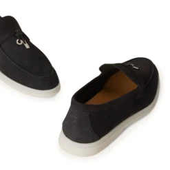 Loro Piana Summer Charms Walk Suede Caviar Loafers -Creps Lockers loro piana summer charms walk suede caviar loafers detail