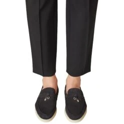 Loro Piana Summer Charms Walk Suede Caviar Loafers -Creps Lockers loro piana summer charms walk suede caviar loafers model