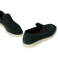 Loro Piana Summer Walk Suede Dark Green Loafers 12 Loro Piana Summer Walk Suede Dark Green Loafers -Creps Lockers loro piana summer walk suede dark green loafers fae8124 upper side