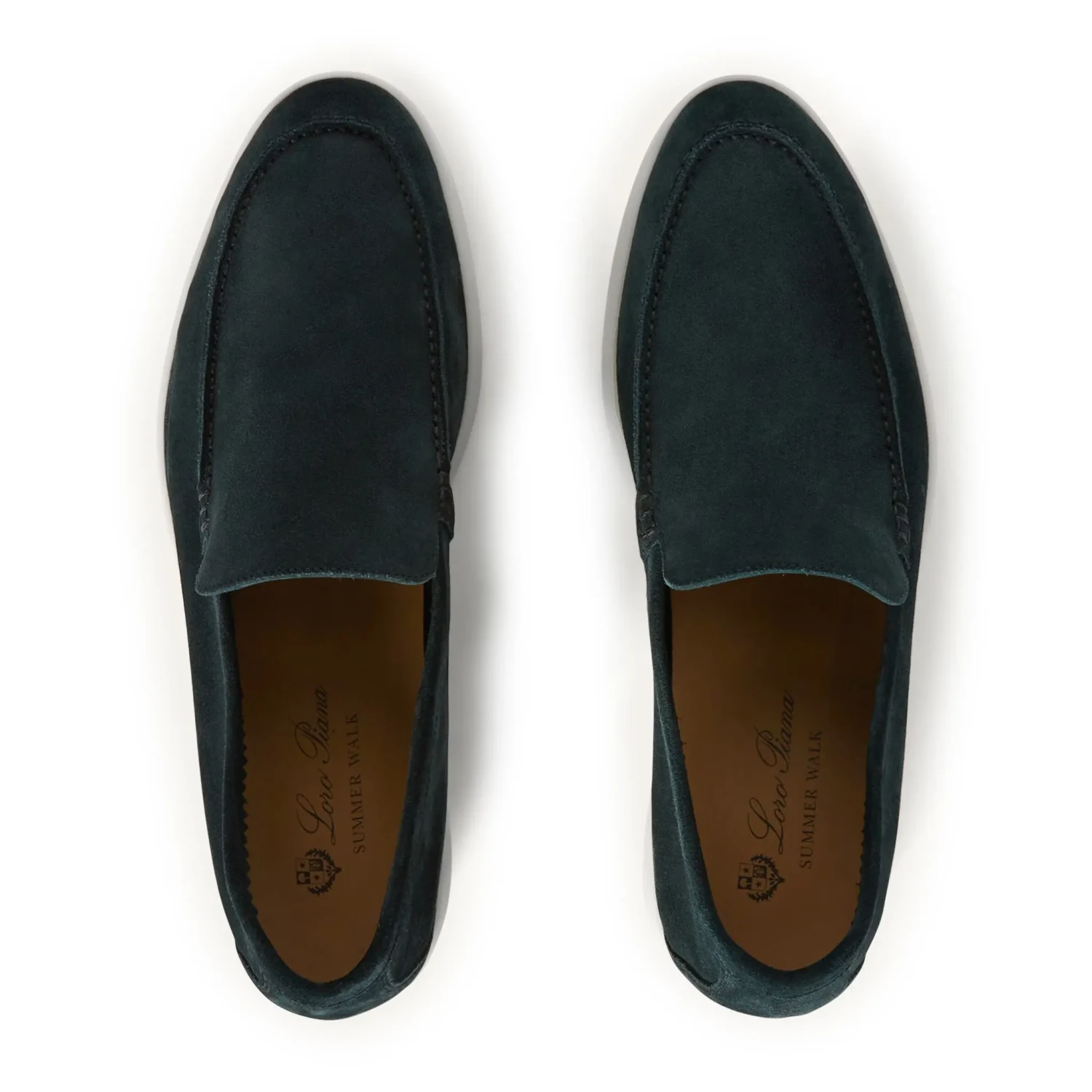 Loro Piana Summer Walk Suede Dark Green Loafers 3 Loro Piana Summer Walk Suede Dark Green Loafers - Image 3