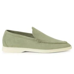 Loro Piana Summer Walk Suede Shamrock Loafers