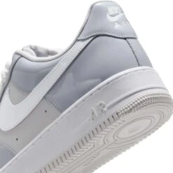 Nike Air Force 1 Low '07 LV8 Wolf Grey Patent -Creps Lockers nike air force 1 wolf grey patent sneaker hv9405 001 detailed back
