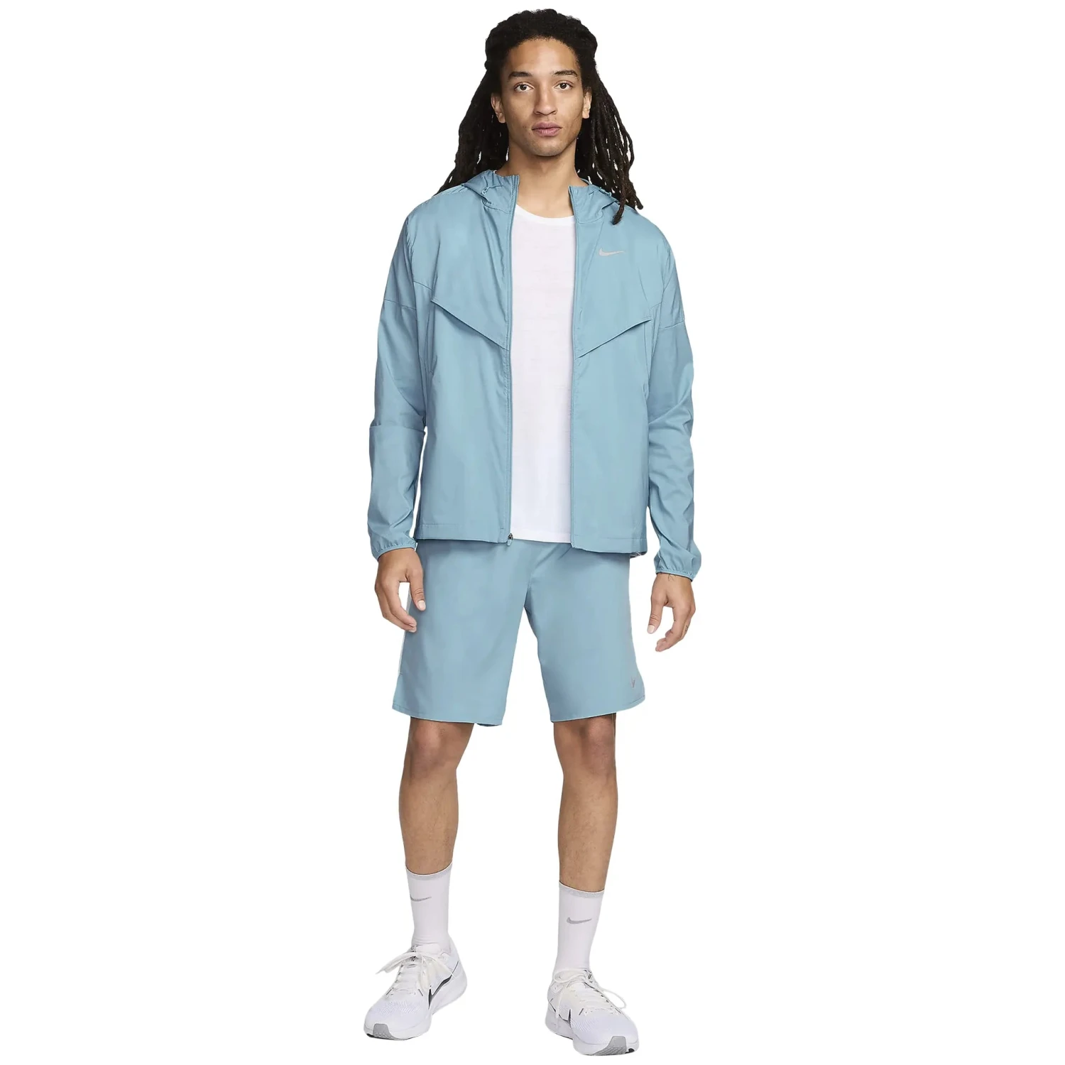 Nike Denim Turquoise Windrunner Jacket & Shorts 3 Nike Denim Turquoise Windrunner Jacket & Shorts - Image 3
