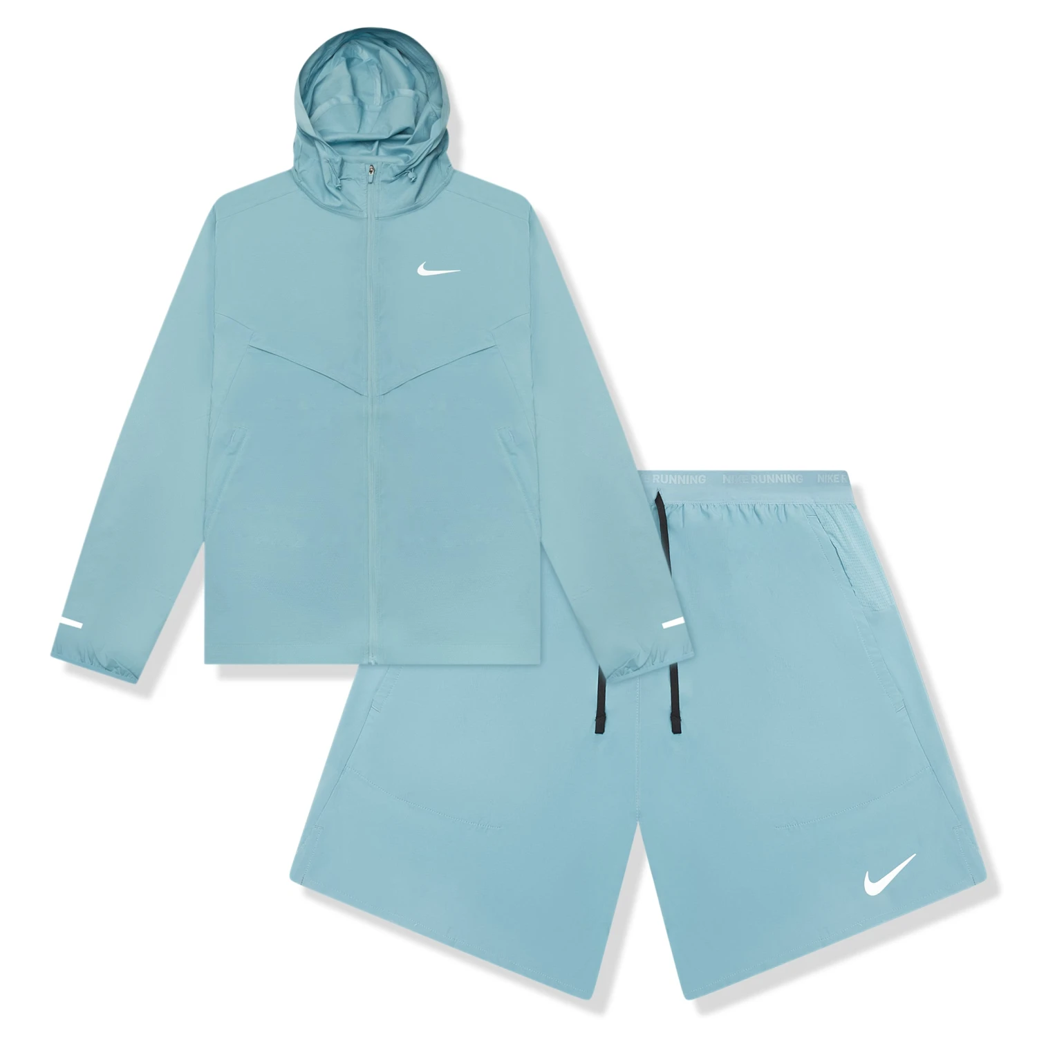 Nike Denim Turquoise Windrunner Jacket & Shorts 1 Nike Denim Turquoise Windrunner Jacket & Shorts