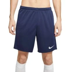 Nike Dri-FIT Park III Midnight Navy T Shirt & Shorts -Creps Lockers nike dri fit park iii midnight navy white shorts bv6855 410 model ront