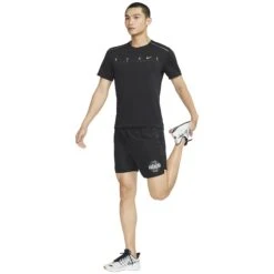 Nike Dri-Fit Wild Run Challenger DNA 7-Inch Black Running Shorts -Creps Lockers nike dri fit wild run challenger dna 7 inch black running shorts dm4820 010 model