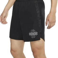 Nike Dri-Fit Wild Run Challenger DNA 7-Inch Black Running Shorts -Creps Lockers nike dri fit wild run challenger dna 7 inch black running shorts dm4820 010 side