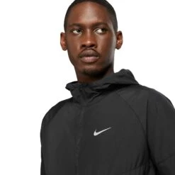Nike Miler Repel Black Windbreaker -Creps Lockers nike miler repel black running windbreaker dd4746 010 model chest 96605e51 4a86 419e b992 3bec89695a42