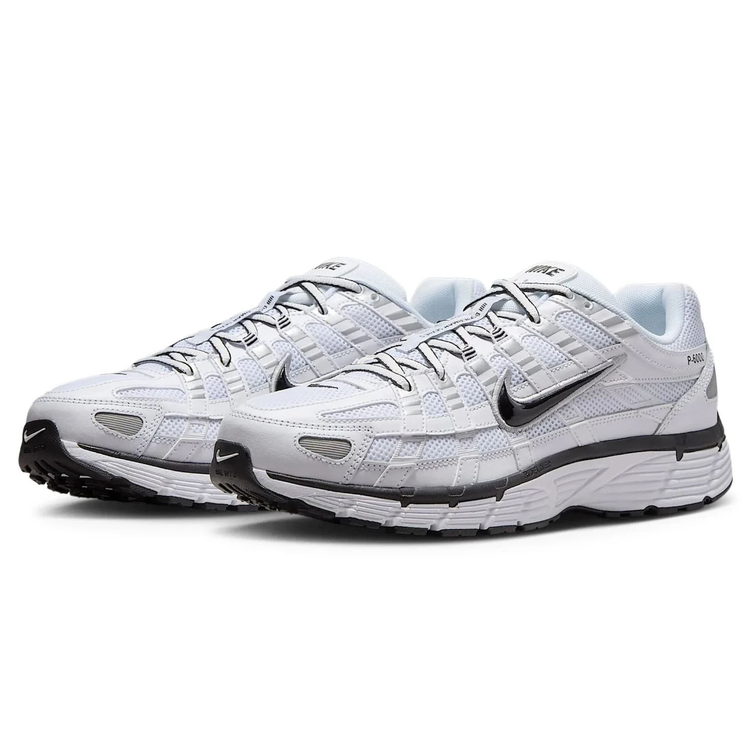 Nike P-6000 White Metallic Silver Black 2 Nike P-6000 White Metallic Silver Black - Image 2