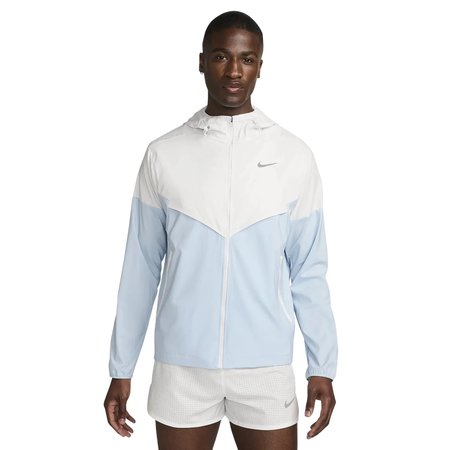 Nike Repel Packable White Blue Windrunner Jacket 2 Nike Repel Packable White Blue Windrunner Jacket - Image 2