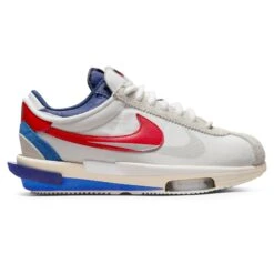 Nike X Sacai Zoom Cortez White University Red Blue
