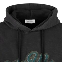 Off-White Bacchus Skate Black Hoodie 12 Off-White Bacchus Skate Black Hoodie -Creps Lockers off white bacchus skate black hoodie ombb085s24fle0201055 model