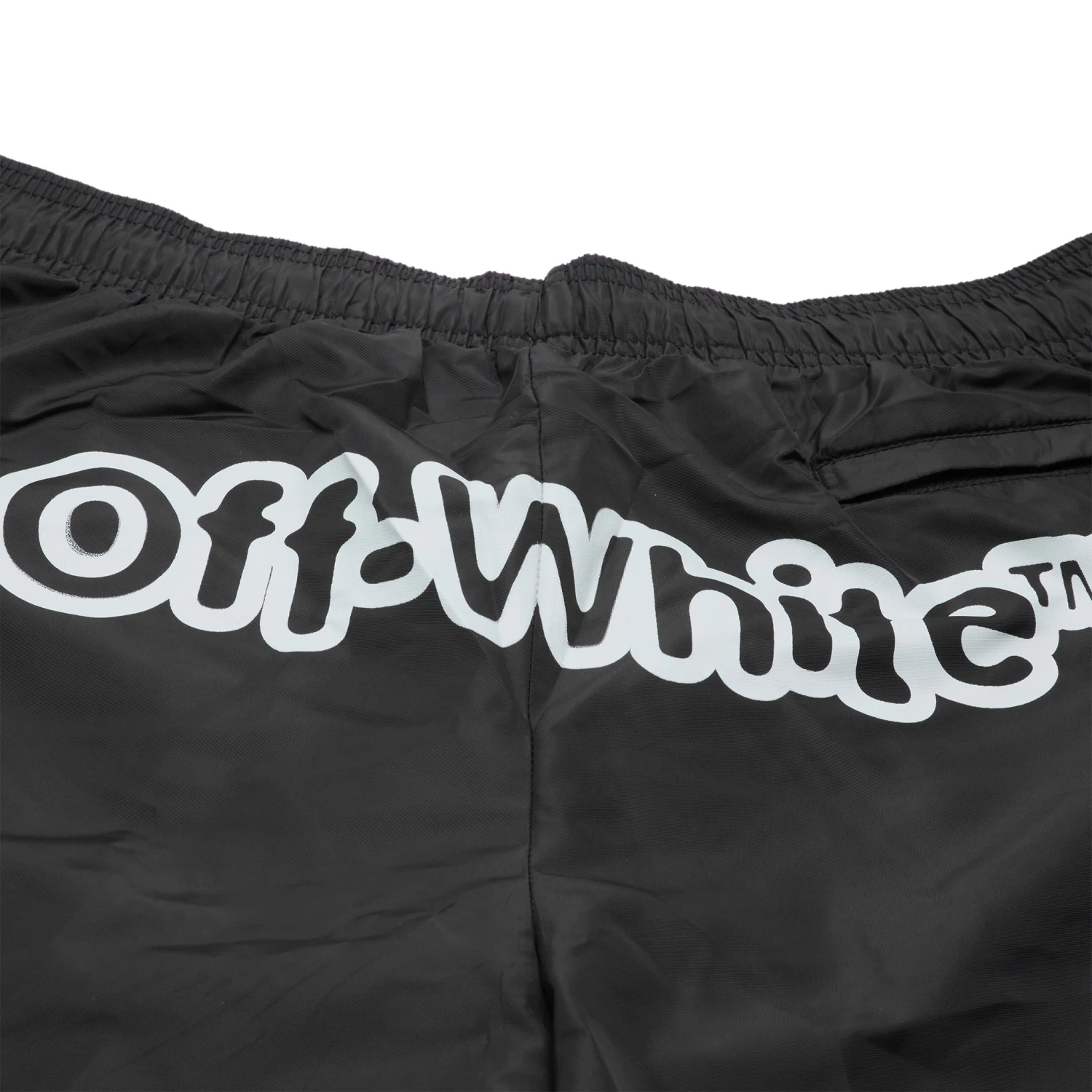 Off-White Blur Logo Print Black Swim Shorts 3 Off-White Blur Logo Print Black Swim Shorts - Image 3