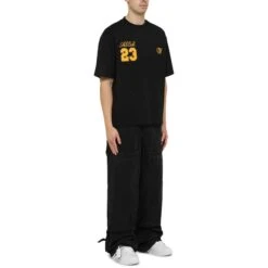 Off-White OW 23 Skate Black T Shirt -Creps Lockers off white ow 23 skate black t shirt omaa120s24jer008 model