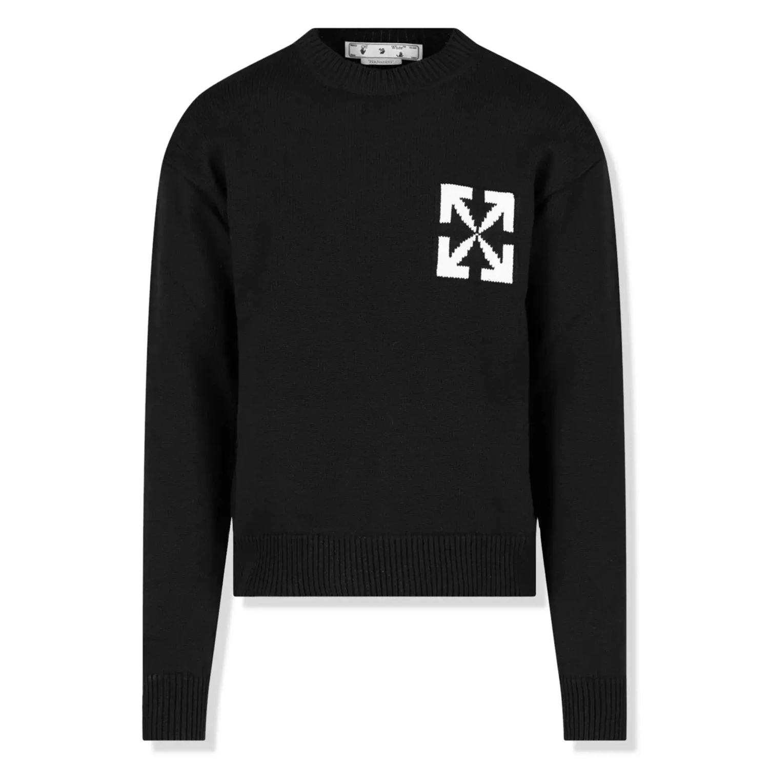 Off-White Single Arrows Black Knit Sweatshirt 1 Off-White Single Arrows Black Knit Sweatshirt