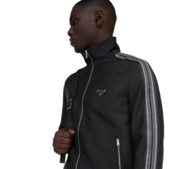 Prada Mohair And Wool Logo Black Track Jacket 9 Prada Mohair And Wool Logo Black Track Jacket -Creps Lockers prada mohair and wool logo black track jacket sgc199s231g54 model detail