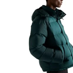 Prada Re-Nylon Plaque Cropped Green Down Jacket 7 Prada Re-Nylon Plaque Cropped Green Down Jacket -Creps Lockers prada re nylon triangle plaque cropped recycled nylon shell down jacket r04388825 Front Side