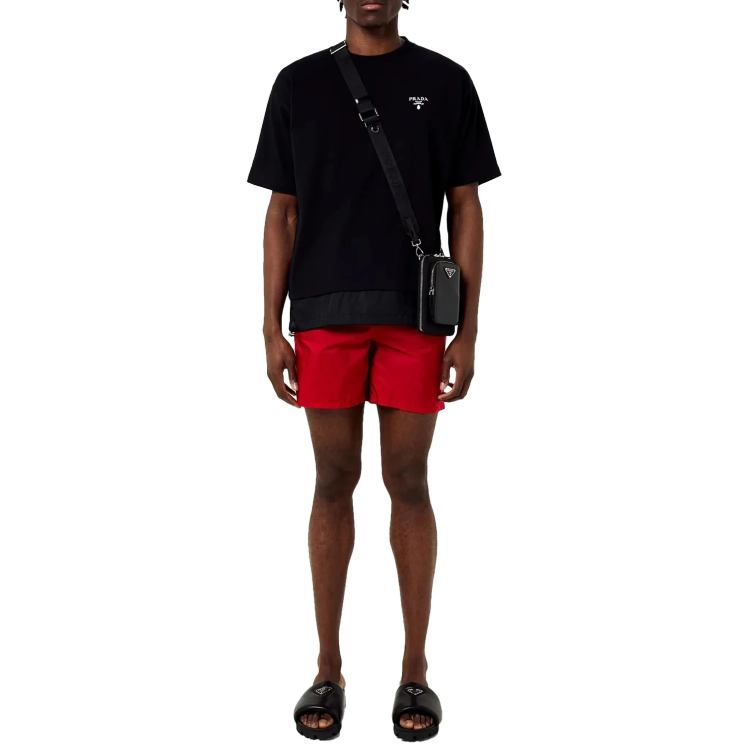 Prada Triangle Interlock Red Swim Shorts 6 Prada Triangle Interlock Red Swim Shorts - Image 6