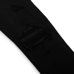 Preloved - Amiri MX1 Black Patch Jeans -Creps Lockers preloved amiri mx1 black patch jeans leg