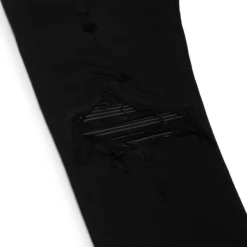 Preloved - Amiri MX1 Black Patch Jeans -Creps Lockers preloved amiri mx1 black patch jeans patch