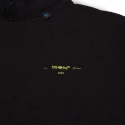 Preloved - Off-White Acrylic Arrows Black Multi-Strings Hoodie -Creps Lockers preloved off white acrylic arrows black multi strings hoodie detail chest logo