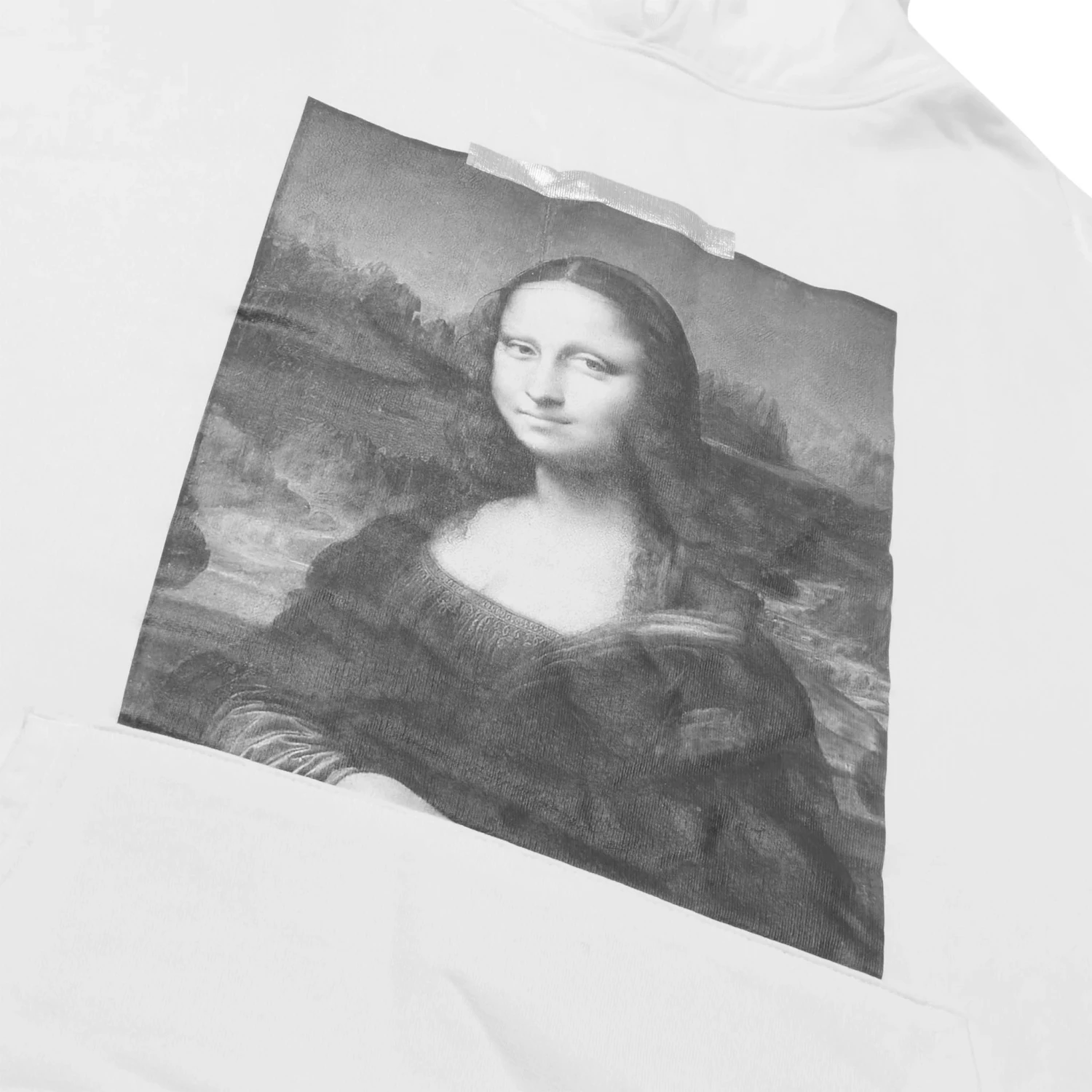 Preloved - Off-White Mona Lisa White Black Grey Hoodie 3 Preloved - Off-White Mona Lisa White Black Grey Hoodie - Image 3
