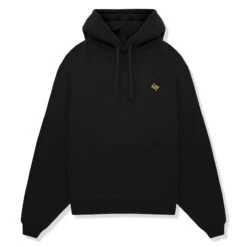 Represent 247 On His Shoulders Boxy Off Black Hoodie