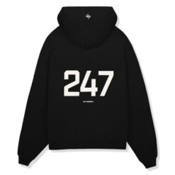 Represent 247 Oversized Jet Black Hoodie -Creps Lockers represent 247 oversized jet black hoodie 247m458 01 back